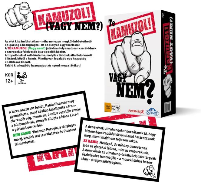 Te kamuzol! Vagy nem? társasjáték kártyákkal