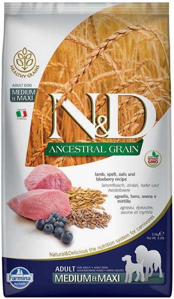 Ancestral Grain Lamb & Blueberry Adul Medium&Maxi 2,5 kg