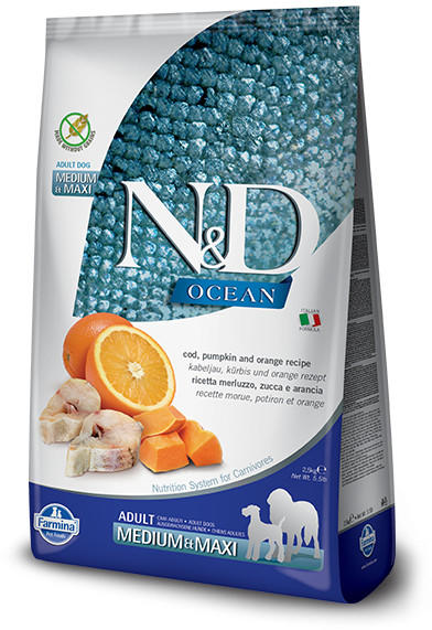 Ocean Adult Medium & Maxi Cod, Pumkin & Orange 2,5 kg