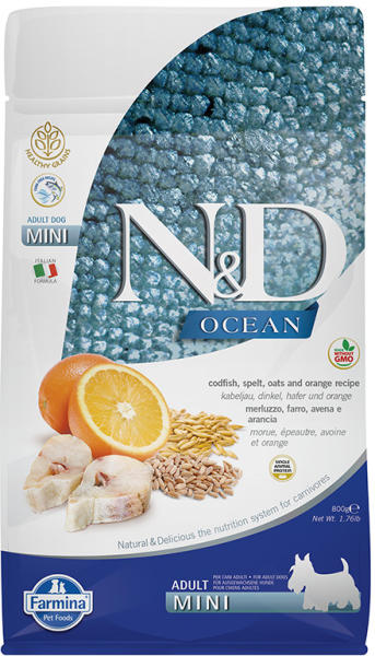 Ocean Adult Mini Cod Pumkin & Spelled & Orange 800 g