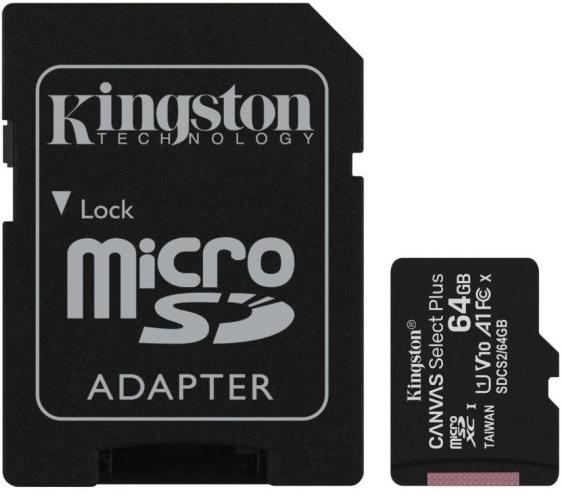 Vásárlás: Kingston microSDXC Canvas Select Plus 64GB C10/UHS-I SDCS2/64GB,  eladó Memóriakártya, olcsó memory card árak