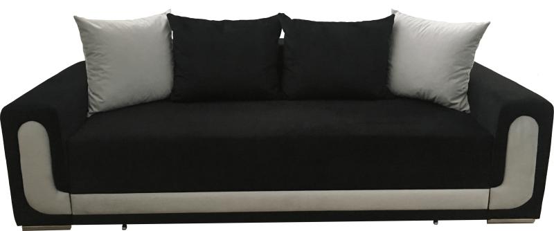 MobAmbient Canapea extensibilă elegantă, negru gri, saltea relaxa și ladă  depozitare - EVA (Canapea) - Preturi
