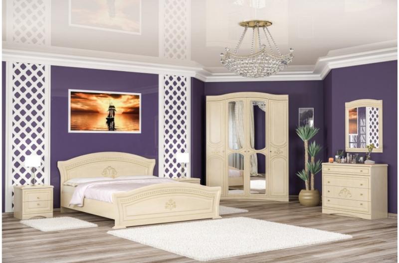 MobAmbient Mobilă dormitor MDF mesteacăn alb, set complet - model MILANO  (Garnitura dormitor) - Preturi