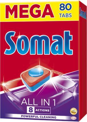 Vásárlás: Somat All in One mosogatógép tabletta (80db) Gépi mosogatószer,  öblítőszer árak összehasonlítása, All in One mosogatógép tabletta 80 db  boltok