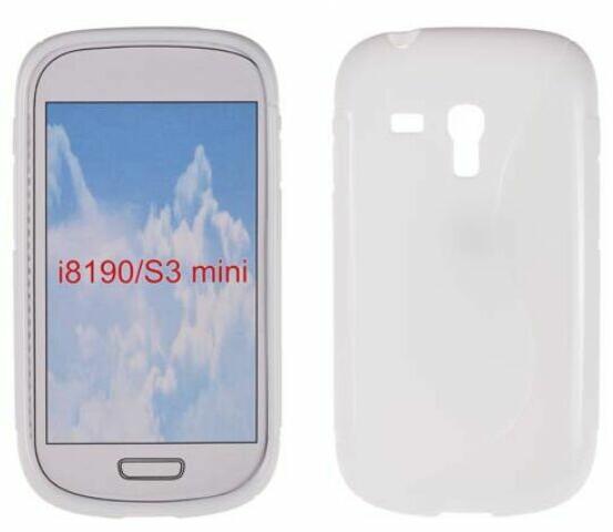 i8190 Galaxy S3 Mini, Szilikon tok, S-Case, fehér