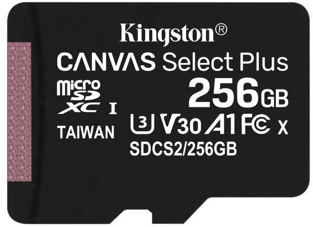 Kingston microSDXC Canvas SeIect Plus 256GB UHS-I/A1/C10 SDCS2/256GBSP  (Card memorie) - Preturi