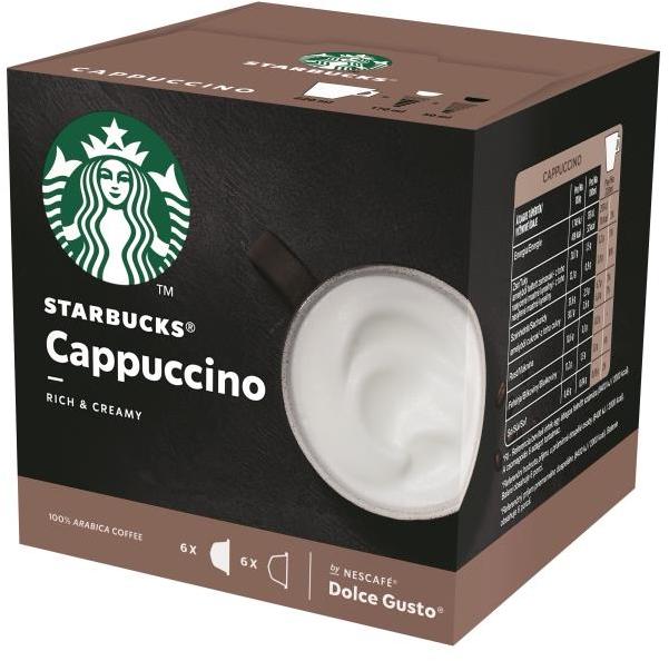 NESCAFÉ Starbucks Dolce Gusto Cappuccino (12) Капсули с кафе, филтри с кафе  Цени, оферти и мнения, списък с магазини, евтино NESCAFÉ Starbucks Dolce  Gusto Cappuccino (12)