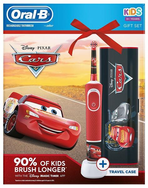 Oral-B 100 Kids Cars + Travel Case elektromos fogkefe vásárlás, olcsó Oral-B  100 Kids Cars + Travel Case elektromos fogkefe árak, akciók