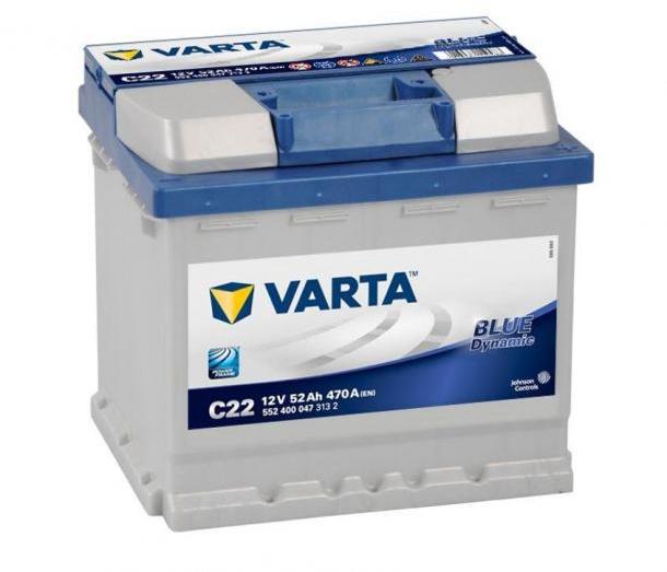VARTA C22 Blue Dynamic 52Ah 470A right+ (552 400 047) vásárlás, Autó  akkumulátor bolt árak, akciók, autóakku árösszehasonlító