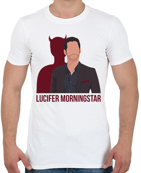 Vásárlás: printfashion Lucifer Morningstar - Férfi póló - Fehér Férfi póló  árak összehasonlítása, Lucifer Morningstar Férfi póló Fehér boltok