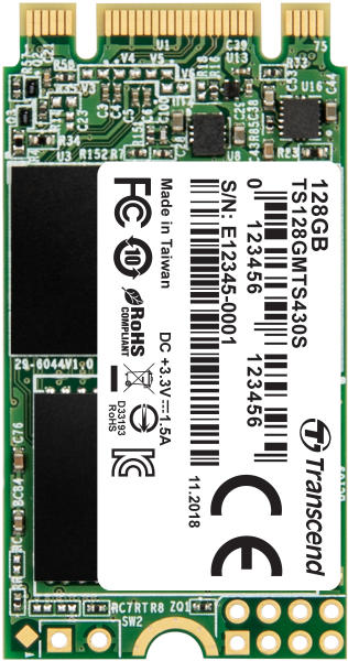 Transcend 128GB M.2 SATA3 (TS128GMTS430S) (Solid State Drive SSD intern) -  Preturi