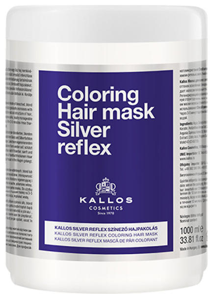 Kallos Masca de par coloranta Silver Reflex 1000 ml (Tratament pentru par,  conditioner pentru par, masca de par) - Preturi