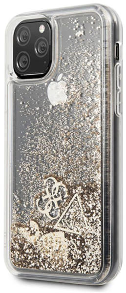 Luscious Distinction Scorch GUESS Husa iPhone 11 Pro Max Guess Hearts Glitter Auriu (GUHCN65GLHFLGO) ( Husa telefon mobil) - Preturi