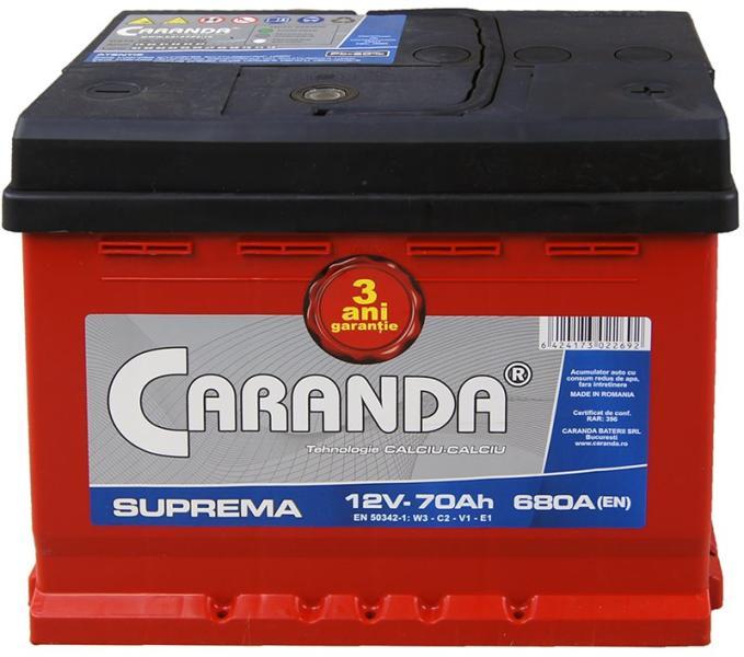 CARANDA SUPREMA 70Ah 680A (Acumulator auto) - Preturi
