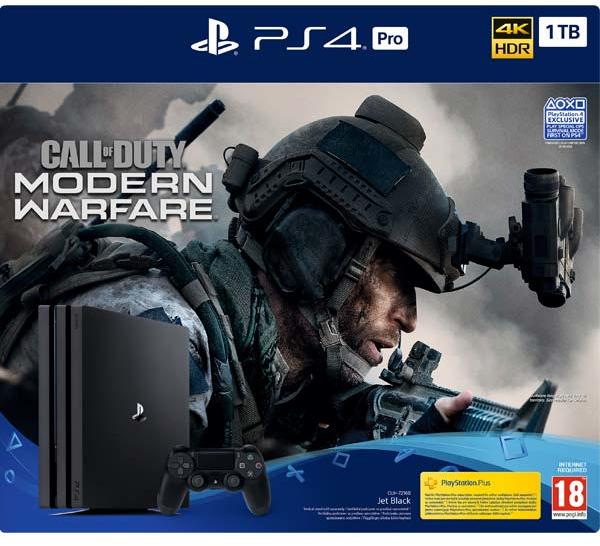 Sony PlayStation 4 Pro 1TB (PS4 Pro 1TB) + Call of Duty Modern Warfare  Конзоли за игри Цени, оферти и мнения, списък с магазини