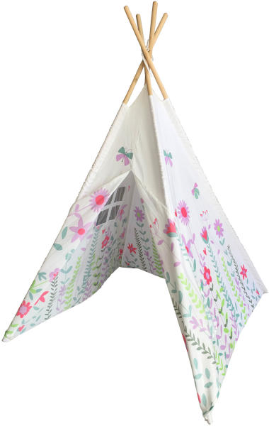 Teepee - tavaszi rét mintás játszósátor