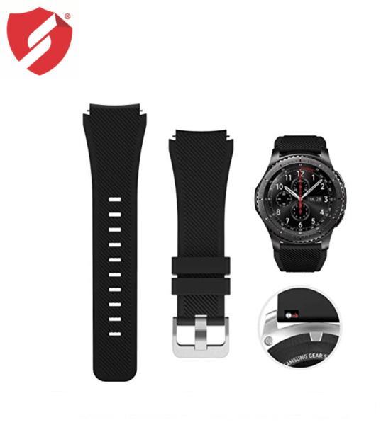 Curea Samsung Galaxy Gear S3 Frontier silicon negru (Accesoriu ceas sport  si smartwatch) - Preturi