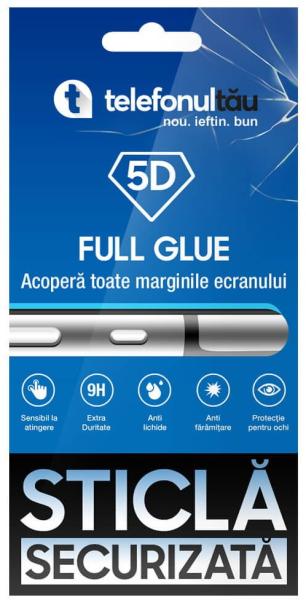 telefonultău Folie sticla telefonultau 5D Full Cover, Samsung Galaxy S10  Plus, Full Glue, Black (Folie protectie telefon mobil) - Preturi