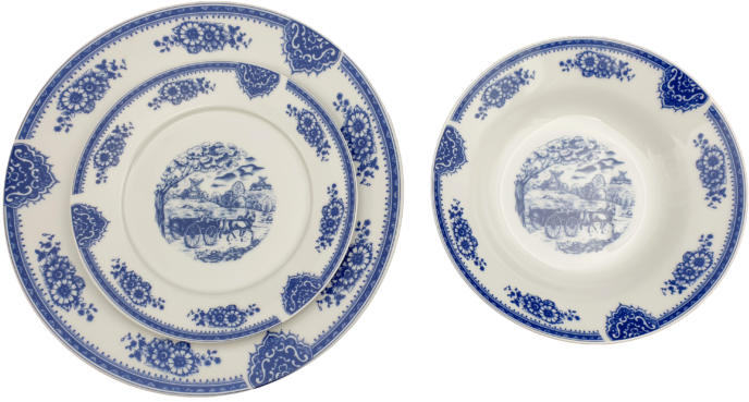 Vásárlás: HomeFavour Kék mintás porcelán étkészlet 18 db-os (A763) Étkészlet  árak összehasonlítása, Kék mintás porcelán étkészlet 18 db os A 763 boltok