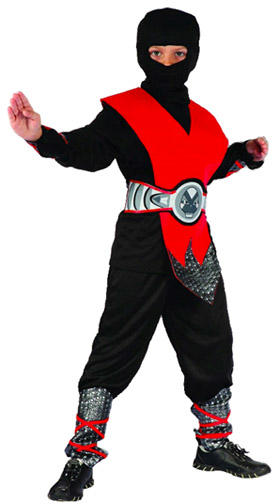 Piros-fekete ninja 120-130 cm-es (671589)