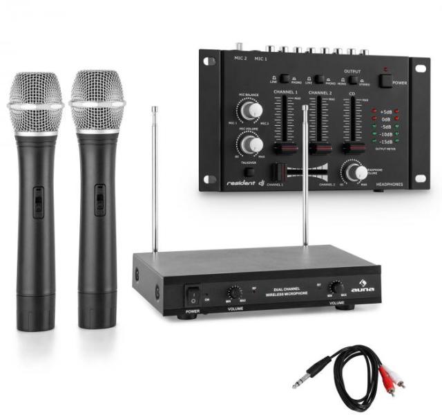 Vásárlás: Electronic-Star Vezeték nélküli mikrofon szett 3-csatornás  mixerrel, fekete (PL-2233-2955) (PL-2233-2955) DJ szett árak  összehasonlítása, Vezeték nélküli mikrofon szett 3 csatornás mixerrel  fekete PL 2233 2955 PL 2233 2955 boltok