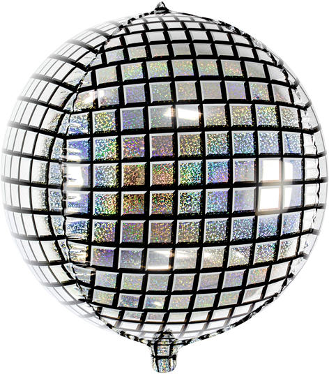 Disco gömb fólia lufi, 40cm