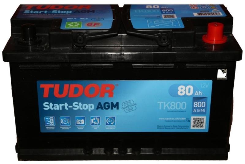 Tudor Start & Stop AGM 80Ah 800A (TK800) (Acumulator auto) - Preturi