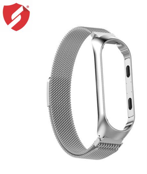 Curea Xiaomi Mi Band 4 metalica argintie cu catarama (Accesoriu ceas sport  si smartwatch) - Preturi
