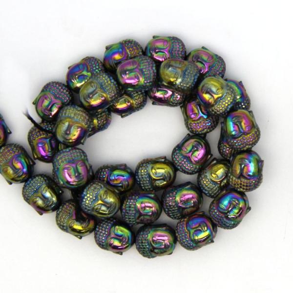Margele Bijuterii Hematit Cap de Buddha Multicolor 10 x 8 x 7 mm - 1 Buc  (Perle, pietre minerale) - Preturi