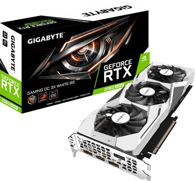 GIGABYTE GeForce RTX 2060 SUPER GAMING OC 3X WHITE 8GB GDDR6 256bit  (GV-N206SGAMINGOC WHITE-8GD) Gigabyte Видео карти Цени, оферти и мнения,  списък с магазини