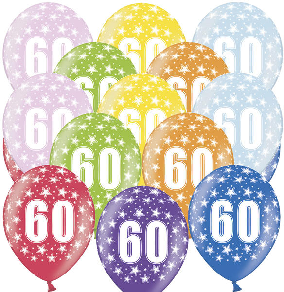 Lufi, nagy csomag, évszámos (60), metál, 50 db/cs/vegyes színekben