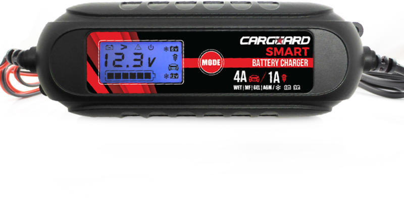 Vásárlás: Carguard 55777B LCD kijelzős automata akkumulátor töltő (akkutöltő)  autó és motor akkumulátorokhoz, 1 A (6V), 4 A (12V) Jármű akkumulátor töltő  árak összehasonlítása, 55777 B LCD kijelzős automata akkumulátor töltő  akkutöltő