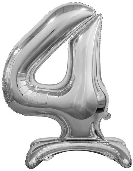 Fólia lufi, 4, talpas, ezüst, 74cm