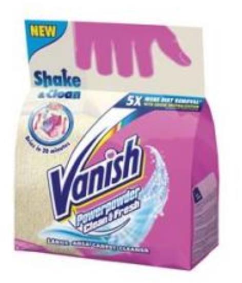Vanish Shake&Clean szőnyegtisztító por 650gr
