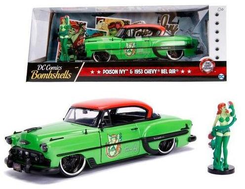DC Comics: Méregcsók figura és 1953 Chevy Bel Air fém autómodell 1:24 (253255009)