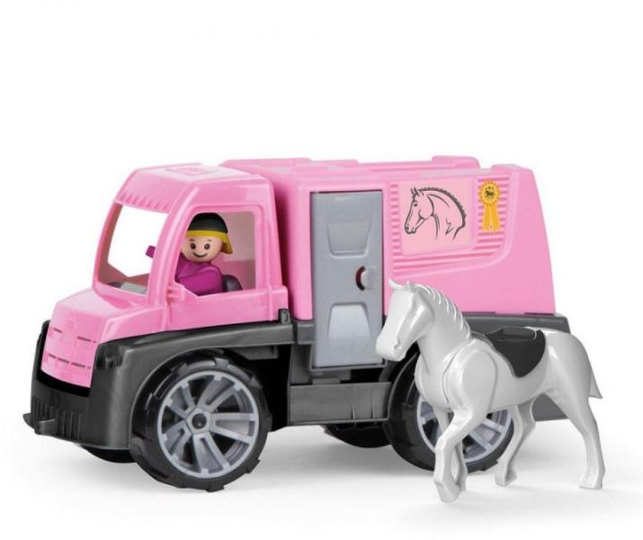 Truxx lószállító autó lovas kislánnyal és lóval (04458)