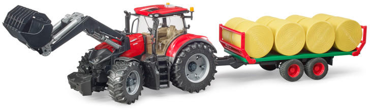 Case IH Optum 300 CVX homlokrakodóval, utánfutóval (03198)