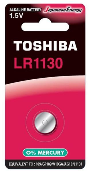 Toshiba Baterie TOSHIBA LR1130 1.5V alcalina Blister 1buc echivalent 189  GP18 V10GA AG10 L1132 (LR1130 BP-1C) - sogest (Baterii de unica folosinta)  - Preturi