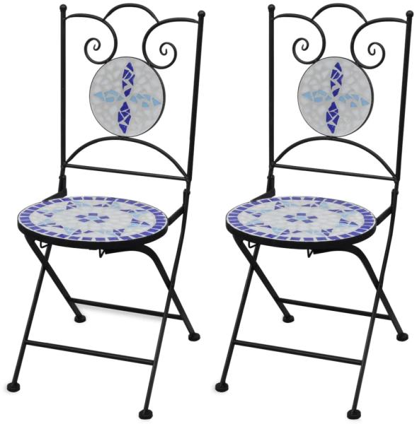 Vásárlás: vidaXL Kék és fehér összecsukható kerámia kerti szék 2db (41531)  Kerti szék árak összehasonlítása, Kék és fehér összecsukható kerámia kerti  szék 2 db 41531 boltok