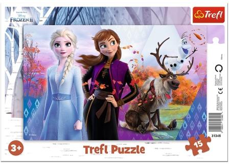 Jégvarázs 2 - Anna és Elsa keretes puzzle 15 db-os (31348)