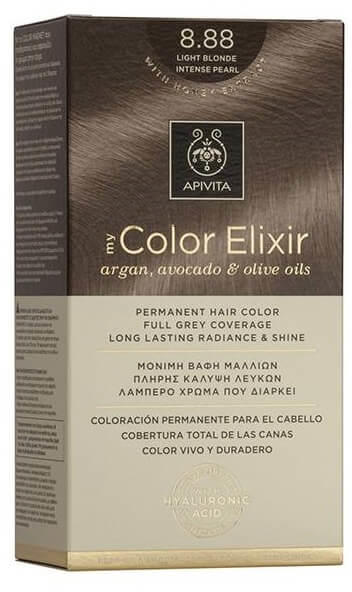 APIVITA My Color Elixir Vopsea de păr nr. 8.88 Lumina Blonda Intense Pearl  - pharmacygreek (Vopsea de par) - Preturi