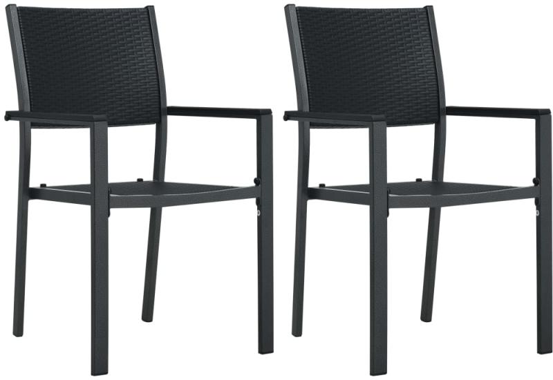 Vásárlás: vidaXL 2 db fekete rattan hatású műanyag kerti szék (47889/47887)  Kerti szék árak összehasonlítása, 2 db fekete rattan hatású műanyag kerti  szék 47889 47887 boltok