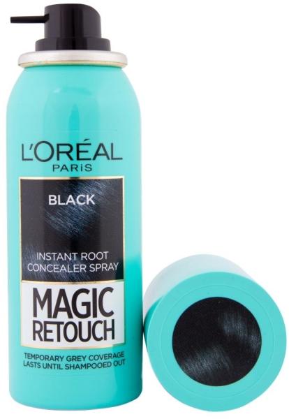 L'Oréal L'Oréal MAGIC RETOUCH Спрей за прикриване на бели корени 1 BLACK 1  брой Бои за коса, оцветители за коса Цени, оферти и мнения, списък с  магазини, евтино L'Oréal L'Oréal MAGIC RETOUCH