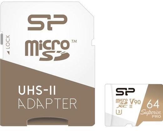 Silicon Power Superior Pro Scheda MicroSDXC Da 64GB, Ideale Per Smartphone E Action Cam