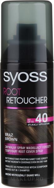 Syoss Spray cu efect de culoare pentru uniformizarea rădăcinilor - Syoss  Root Retoucher Spray Brown (Vopsea de par) - Preturi