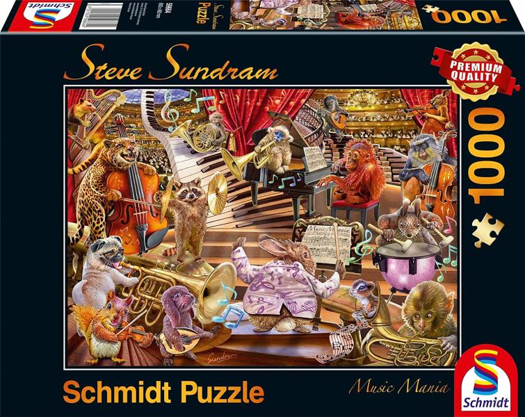 Schmidt Spiele Пъзел Schmidt от 1000 части - Музикална мания, Стив Съндрам  (59664) цени и други красиви Пъзели