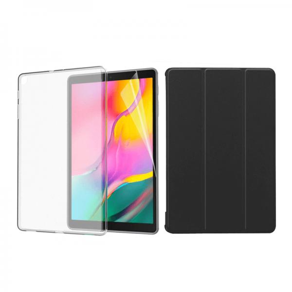 KRASSUS Set 3 in 1 husa carte, husa silicon si folie protectie ecran pentru Samsung  Galaxy Tab A 10.1 inch 2019 T510/T515, negru (SETABK007) (Husa tablet) -  Preturi