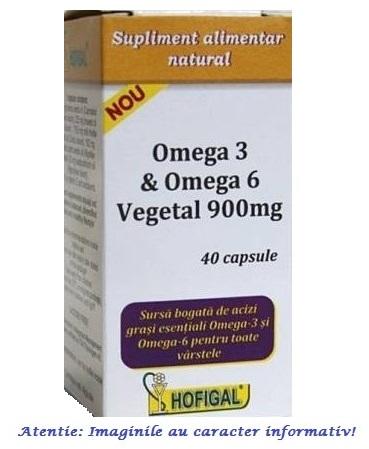 Hofigal Omega 3 Si 6 Veg 900mg 40cps Hofigal (Suplimente nutritive) -  Preturi