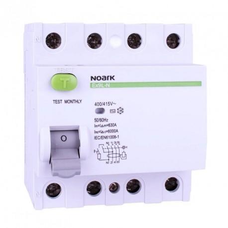 NOARK Intrerupator automat diferential 4P 63A / 300mA 6 kA tip AC Noark  108341 (Ex9L-N 4P 63A AC 300mA 6kA 108341) (Siguranta automata, contor  electric) - Preturi
