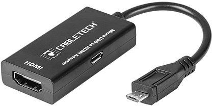 Cabletech Cablu adaptor MHL micro USB - HDMI FULL HD (KOM0933) -  electrostate (Cablu video) - Preturi